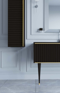 Пенал Armadi Art Vallessi Avangarde Canale 120см чёрный/золото 846-BG